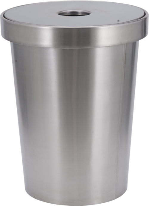 Stainless steel trash can